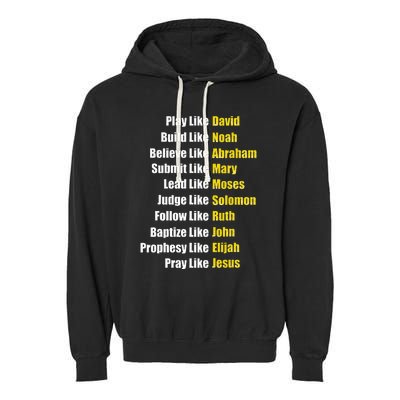 Heroes Of The Bible Faith Popular Biblical Characters Garment-Dyed Fleece Hoodie