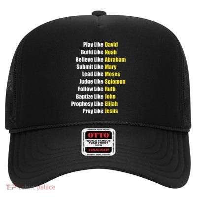 Heroes Of The Bible Faith Popular Biblical Characters High Crown Mesh Back Trucker Hat