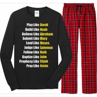 Heroes Of The Bible Faith Popular Biblical Characters Long Sleeve Pajama Set