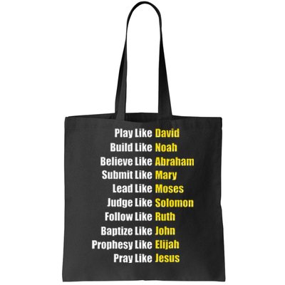 Heroes Of The Bible Faith Popular Biblical Characters Tote Bag