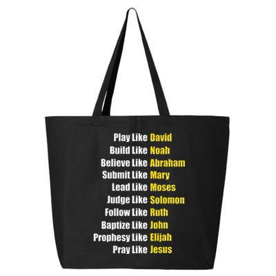 Heroes Of The Bible Faith Popular Biblical Characters 25L Jumbo Tote