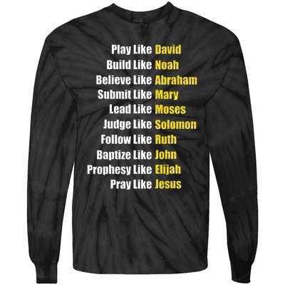 Heroes Of The Bible Faith Popular Biblical Characters Tie-Dye Long Sleeve Shirt