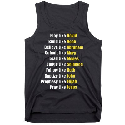 Heroes Of The Bible Faith Popular Biblical Characters Tank Top