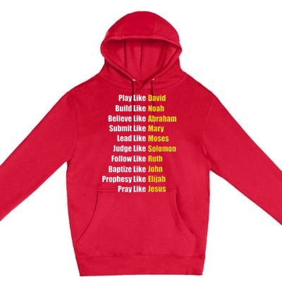 Heroes Of The Bible Faith Popular Biblical Characters Premium Pullover Hoodie