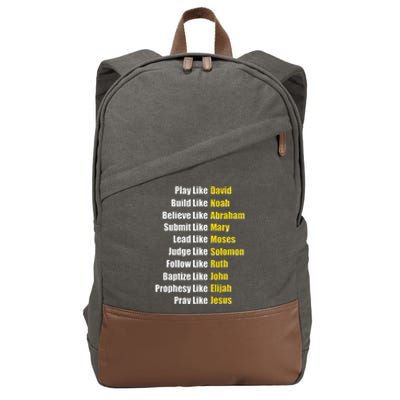 Heroes Of The Bible Faith Popular Biblical Characters Cotton Canvas Backpack