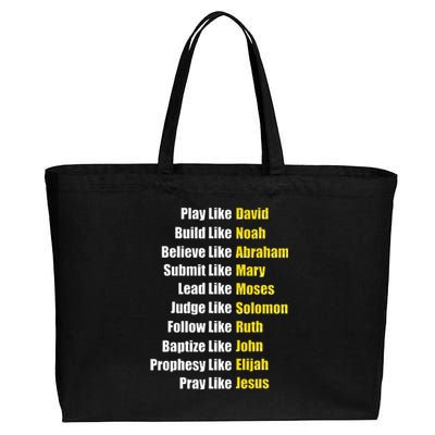 Heroes Of The Bible Faith Popular Biblical Characters Cotton Canvas Jumbo Tote