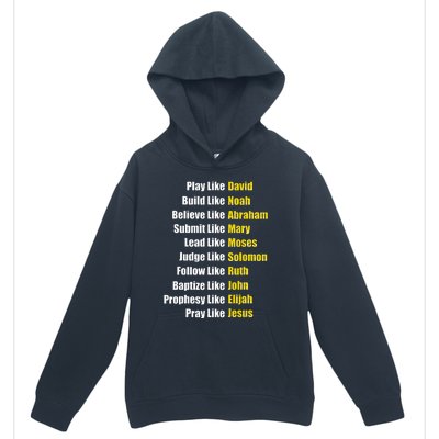 Heroes Of The Bible Faith Popular Biblical Characters Urban Pullover Hoodie