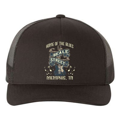 Home Of The Blues Beale Street Memphis Musician Guitarist Yupoong Adult 5-Panel Trucker Hat