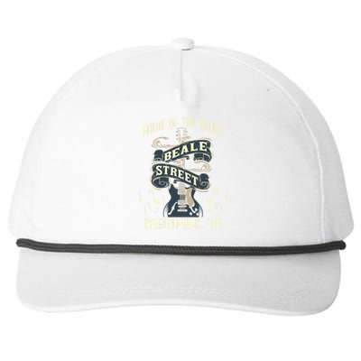 Home Of The Blues Beale Street Memphis Musician Guitarist Snapback Five-Panel Rope Hat