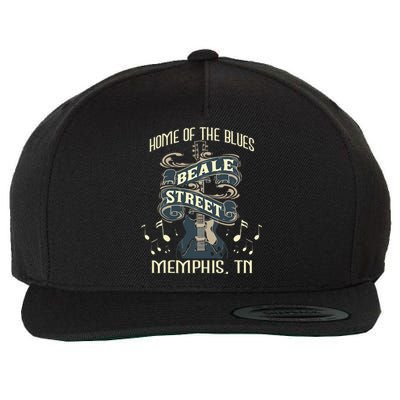 Home Of The Blues Beale Street Memphis Musician Guitarist Wool Snapback Cap