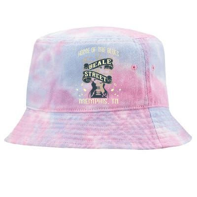 Home Of The Blues Beale Street Memphis Musician Guitarist Tie-Dyed Bucket Hat