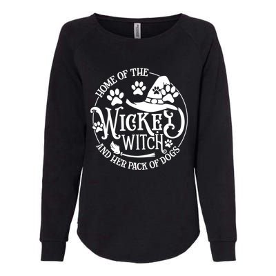 Home Of The Wicked Witch And Her Pack Of Dog Funny Gift Womens California Wash Sweatshirt