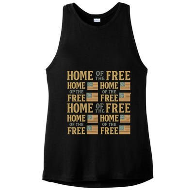 Home of the Free Ladies PosiCharge Tri-Blend Wicking Tank