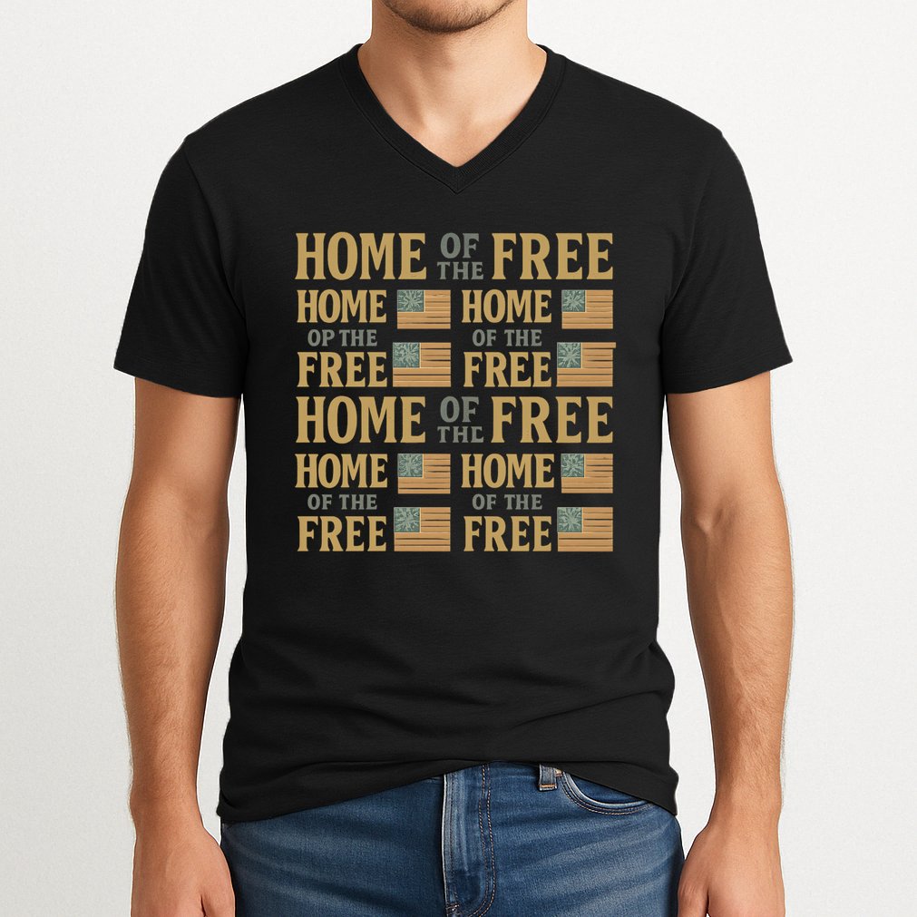 Home of the Free V-Neck T-Shirt