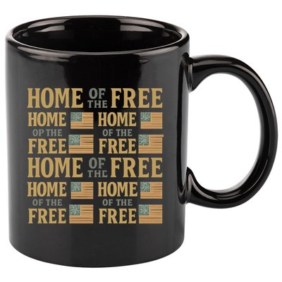 Home of the Free 11oz C Handle Ceramic Mug