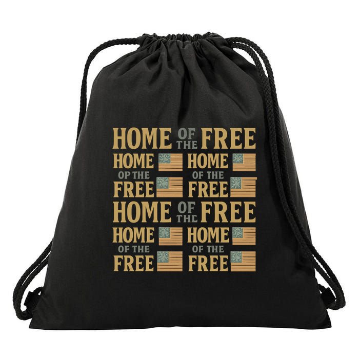 Home of the Free Drawstring Bag