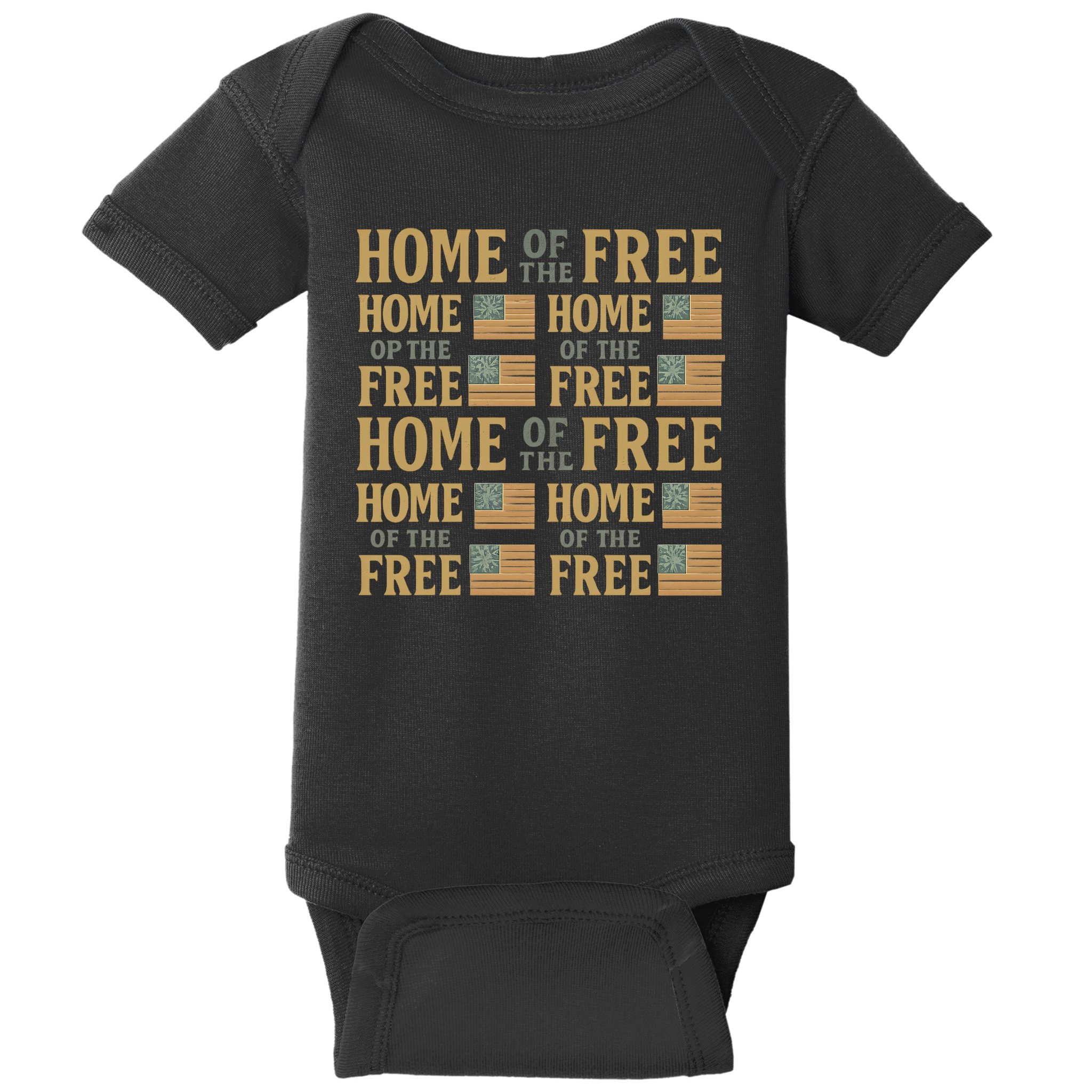 Home of the Free Baby Bodysuit