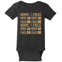 Home of the Free Baby Bodysuit
