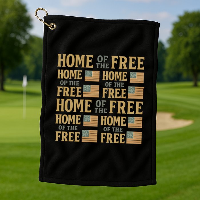 Home of the Free Golf Towel