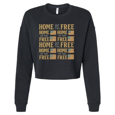 Home of the Free Cropped Pullover Crew