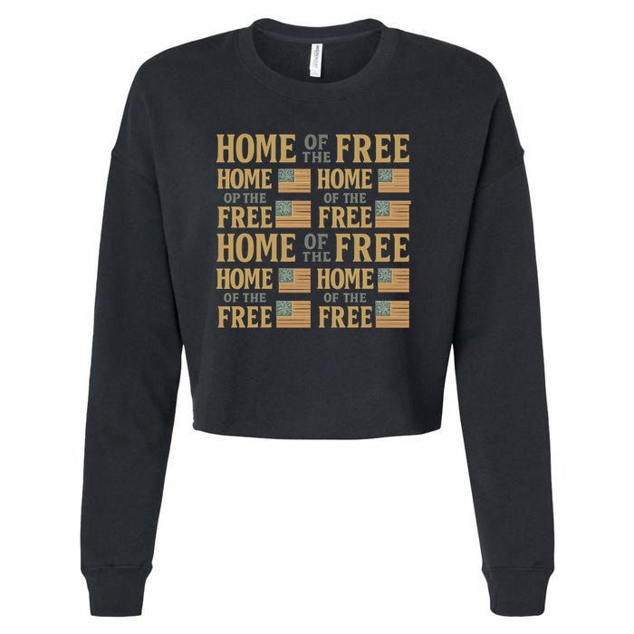 Home of the Free Cropped Pullover Crew