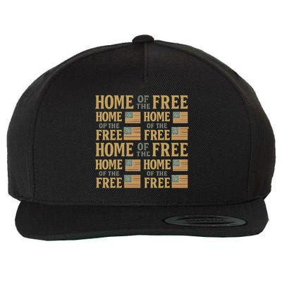Home of the Free Wool Snapback Cap