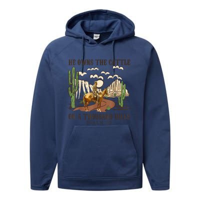 He Owns The Cattle On A Thousand Hills Psalm 50 Christian Performance Fleece Hoodie