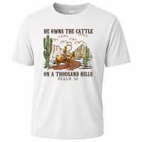 He Owns The Cattle On A Thousand Hills Psalm 50 Christian Cooling Performance Crew T-Shirt