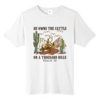 He Owns The Cattle On A Thousand Hills Psalm 50 Christian Tall Fusion ChromaSoft Performance T-Shirt