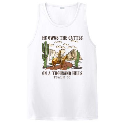 He Owns The Cattle On A Thousand Hills Psalm 50 Christian PosiCharge Competitor Tank