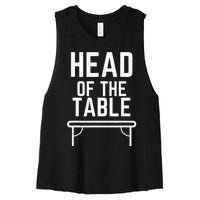 Head Of The Table Women's Racerback Cropped Tank