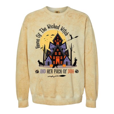 Home Of The Wicked Witch And Her Pack Of Dog Colorblast Crewneck Sweatshirt