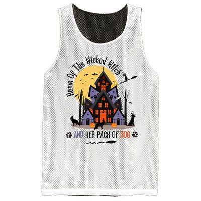 Home Of The Wicked Witch And Her Pack Of Dog Mesh Reversible Basketball Jersey Tank