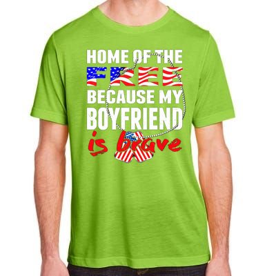 Home Of The Free My Friend Is Brave Proud Army Friend Funny Gift Adult ChromaSoft Performance T-Shirt