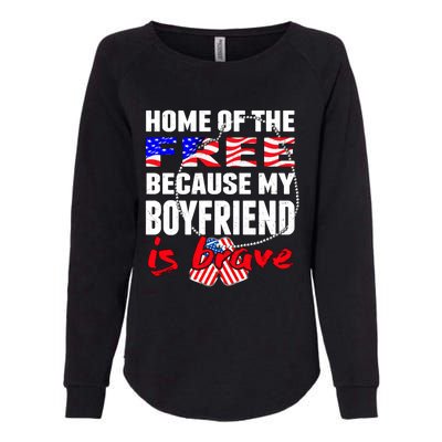 Home Of The Free My Friend Is Brave Proud Army Friend Funny Gift Womens California Wash Sweatshirt