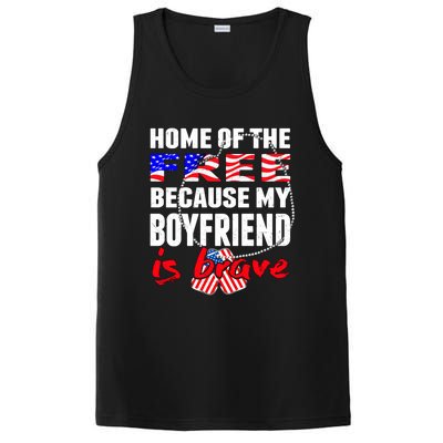 Home Of The Free My Friend Is Brave Proud Army Friend Funny Gift PosiCharge Competitor Tank