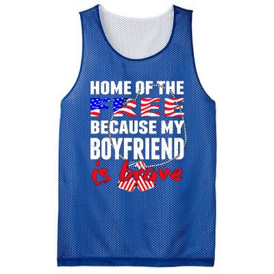 Home Of The Free My Friend Is Brave Proud Army Friend Funny Gift Mesh Reversible Basketball Jersey Tank