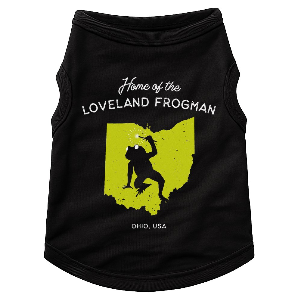 Home Of The Loveland Frogman Ohio Usa Doggie Tank