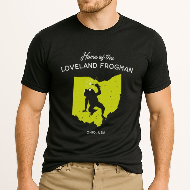 Home Of The Loveland Frogman Ohio Usa Cooling Performance Crew T-Shirt