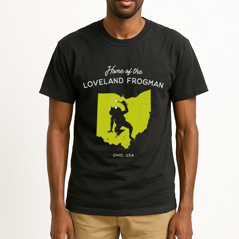 Home Of The Loveland Frogman Ohio Usa Tall T-Shirt