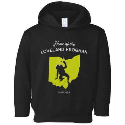 Home Of The Loveland Frogman Ohio Usa Toddler Hoodie