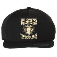 He Owns The Cattle On A Buffalo Thousand Hills Psalm 50 Wool Snapback Cap