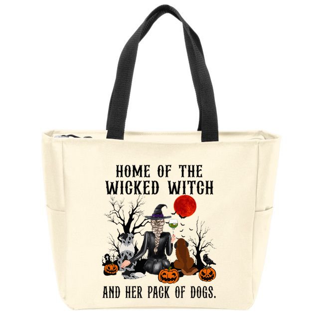 Home Of The Wicked Witch And Her Pack Of Dog Zip Tote Bag
