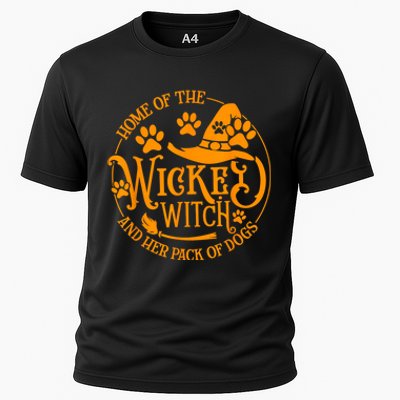 Home Of The Wicked Witch And Her Pack Of Dog Funny Halloween Cooling Performance Crew T-Shirt