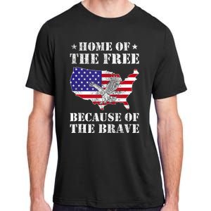 Home Of The Free Because Of The Brave Patriotic Adult ChromaSoft Performance T-Shirt