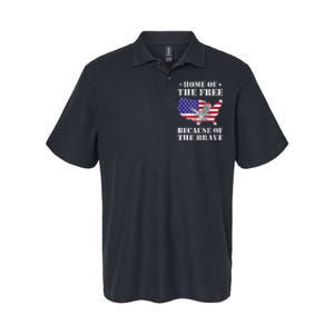 Home Of The Free Because Of The Brave Patriotic Softstyle Adult Sport Polo