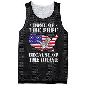 Home Of The Free Because Of The Brave Patriotic Mesh Reversible Basketball Jersey Tank