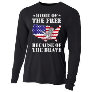 Home Of The Free Because Of The Brave Patriotic Cooling Performance Long Sleeve Crew