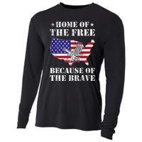 Home Of The Free Because Of The Brave Patriotic Cooling Performance Long Sleeve Crew