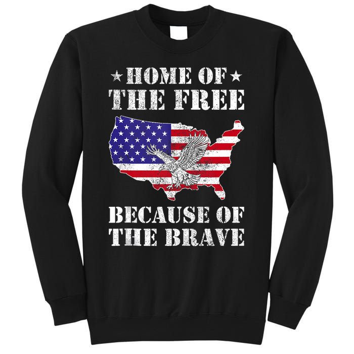 Home Of The Free Because Of The Brave Patriotic Tall Sweatshirt